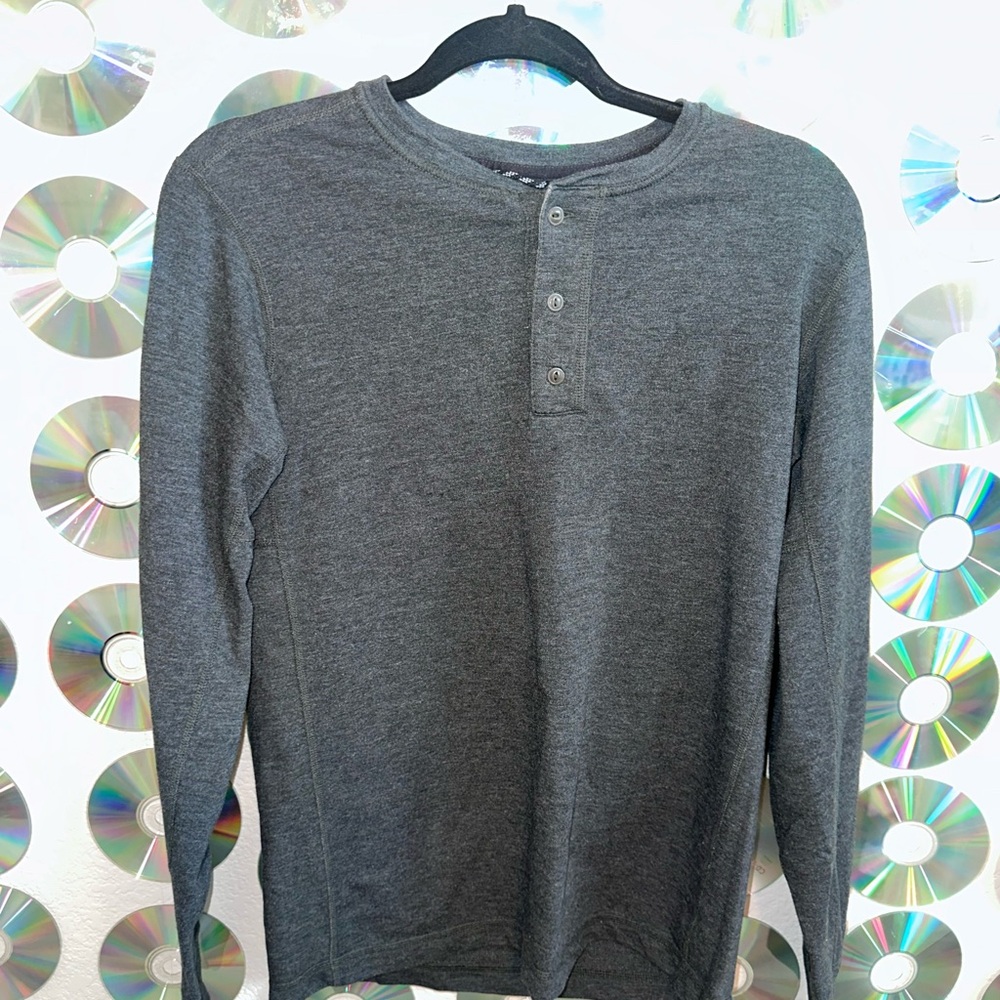 Gray North Face Henley Shirt